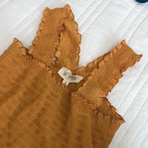 Smocked yellow tank